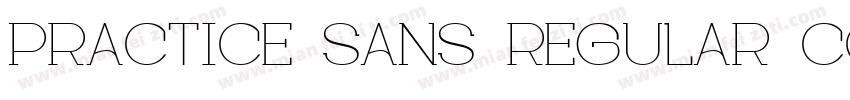 Practice Sans Regular Condensed字体转换
